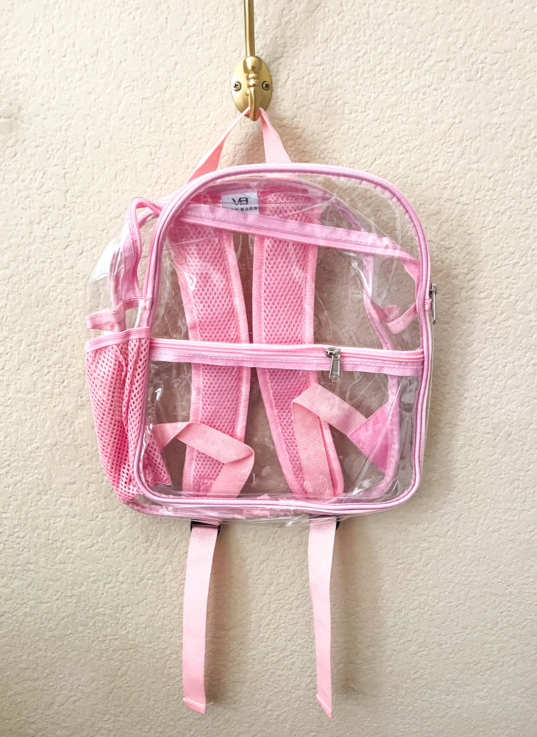 Clear Backpack as shown perfect for concerts, beach or anywhere where you need a clear bag! Venue approved! 12x12x6 NO PATCHES! Add your own or use as is 💗