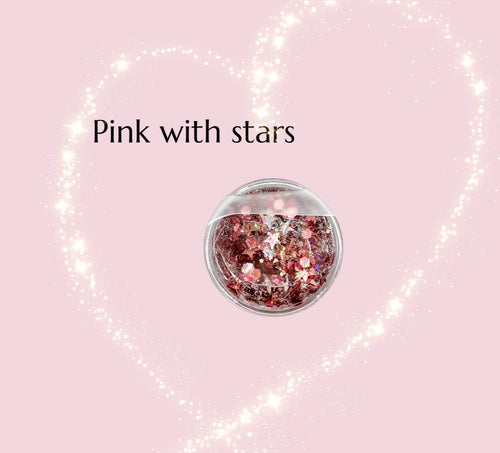 Pink with stars