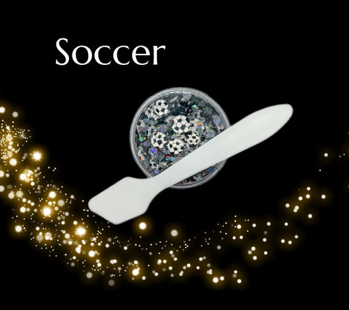 Soccer hair glitter