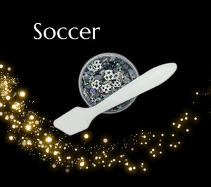 Soccer hair glitter