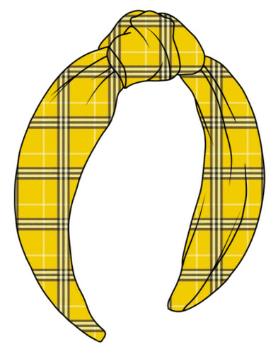 Plaid Knotted Headband