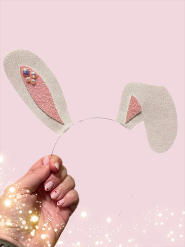 Bunny Headband pink and gems