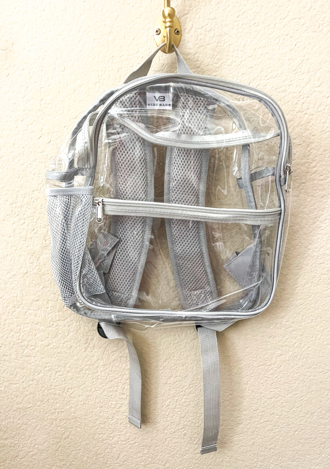 Clear Backpack as shown perfect for concerts, beach or anywhere where you need a clear bag! Venue approved! 12x12x6 NO PATCHES! Add your own or use as is