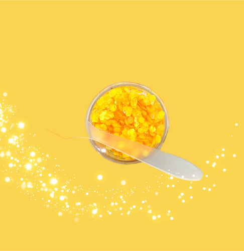 Yellow hair glitter