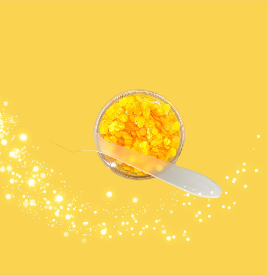 Yellow hair glitter