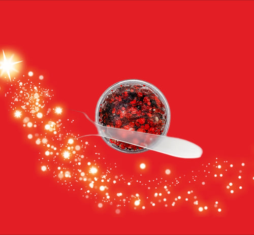 Red hair glitter