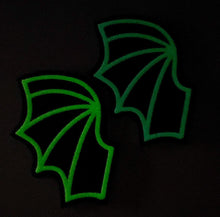 Load image into Gallery viewer, Madi Mos Shoe wings bat wings GLOW IN THE DARK