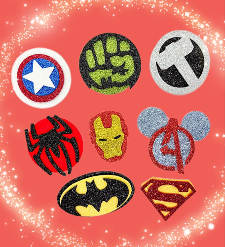 Super hero clips- LAY FLAT, clips on back- SELECT IN DROP DOWN