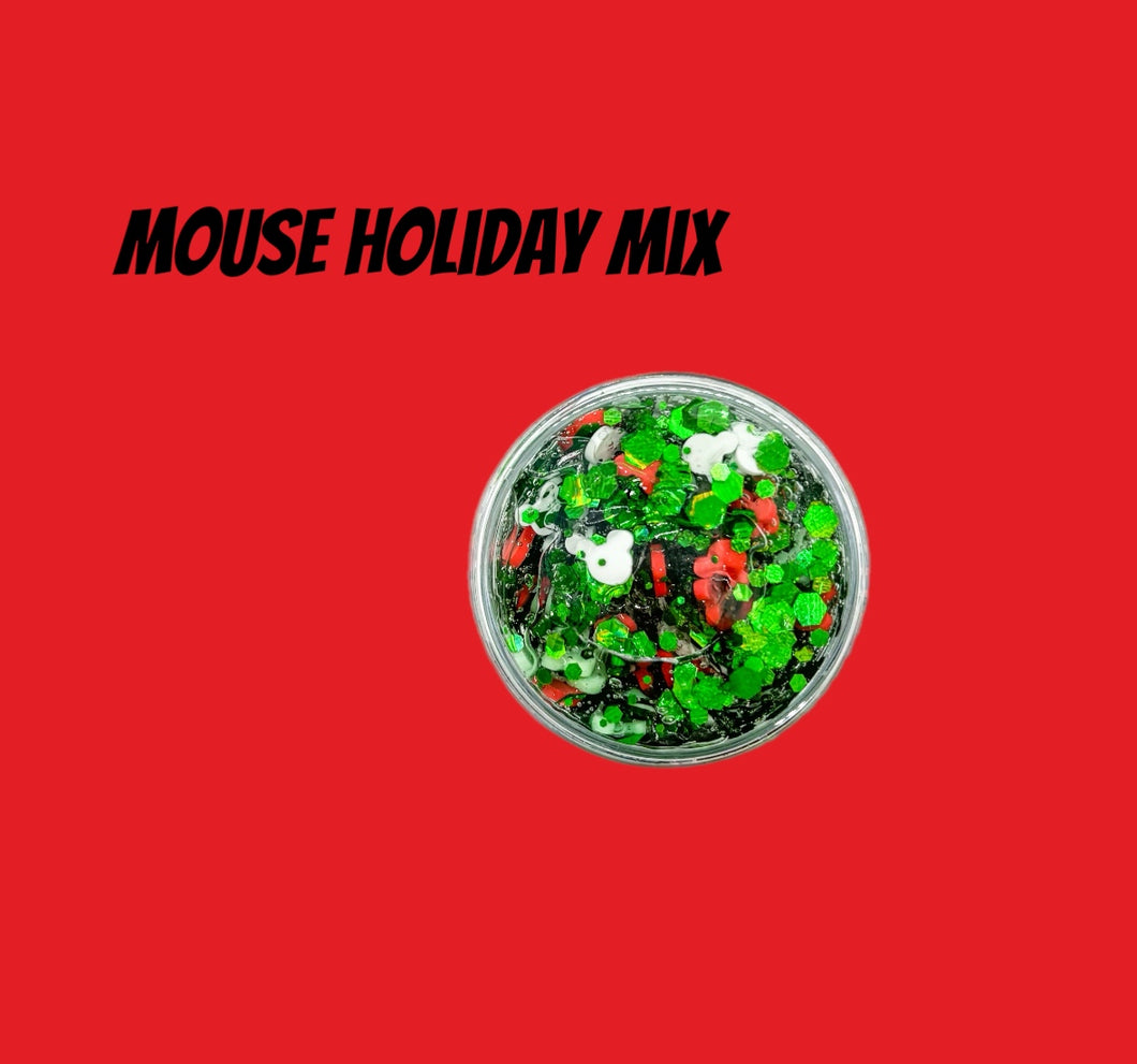 Mouse holiday mix Hair Glitter