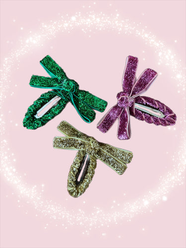 Glitter snap clips